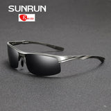 SUNRUN Men Driving Sunglasses Aluminum Frame Polarized Sunglasses