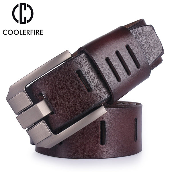 cowhide genuine leather belts for men brand male pin buckle jeans cowboy Mens Belt Luxury Designer High Quality Leather belt men