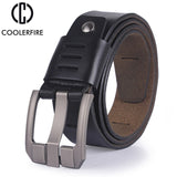 cowhide genuine leather belts for men brand male pin buckle jeans cowboy Mens Belt Luxury Designer High Quality Leather belt men