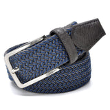 Men Blue Elastic Stretch Waist Belt
