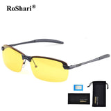 RoShari Men Glasses Car Drivers Night Vision