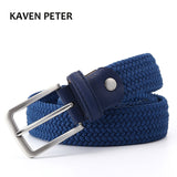Men Blue Elastic Stretch Waist Belt