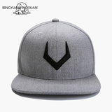 BINGYUANHAOXUAN High Quality Gray Wool Snapback