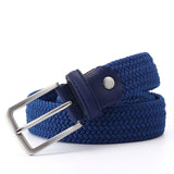 Men Blue Elastic Stretch Waist Belt