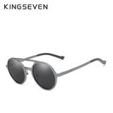 KINGSEVEN Aluminum Men's Round Sunglasses Polarized