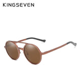 KINGSEVEN Aluminum Men's Round Sunglasses Polarized