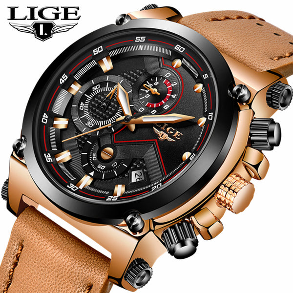 LIGE Fashion Mens Watches