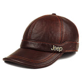 Adult New Genuine Leather Hat Men's Warm Genuine Leather Baseball Cap