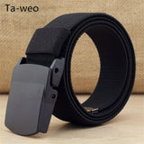Casual 1.5'' Wide Canvas Breathable Belt, Plastic Press Buckle Belt, Men's Elastic Belts High Quality, Belt Size up to 60''