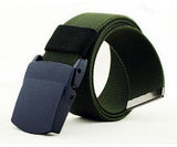 Casual 1.5'' Wide Canvas Breathable Belt, Plastic Press Buckle Belt, Men's Elastic Belts High Quality, Belt Size up to 60''