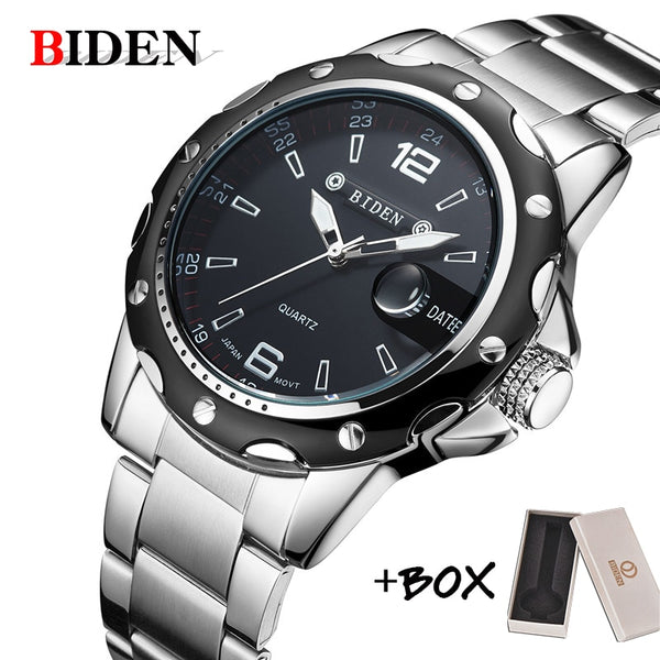 BIDEN Man  Stainless Steel Strap Watches