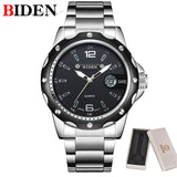 BIDEN Man  Stainless Steel Strap Watches