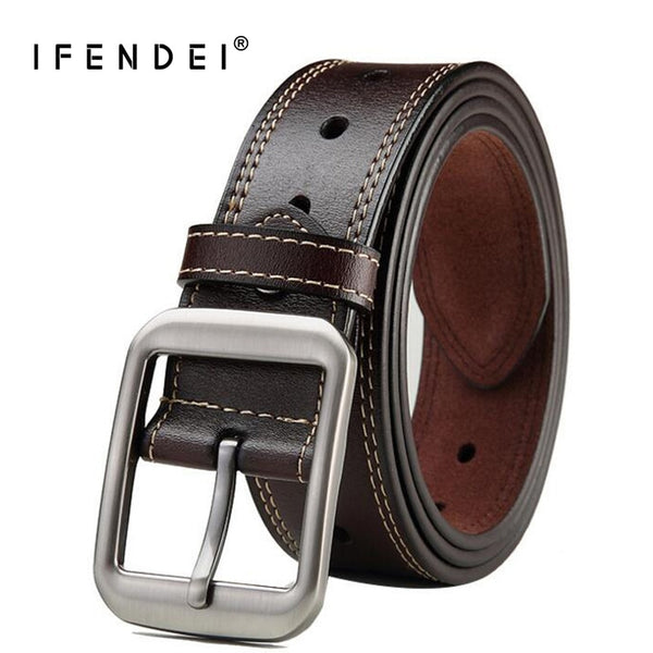 IFENDEI Black Leather Belt