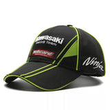 Classic Fashion caps Cool green Motorcycle Racing embroideried kawasaki cap