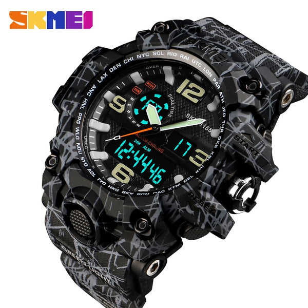 Denim Style Luxury Brand SKMEI Men Sports Watches Waterproof