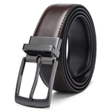 Luxury Fashion Male Reversible Leather Belt Men Business Trouser Belt Genuine Men Leather Belts For Jeans Blue Dark Brown Black