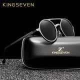KINGSEVEN Aluminum Men's Round Sunglasses Polarized