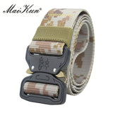 Maikun Military Equipment Combat Tactical Belts for Men US Army Training Nylon Metal Buckle Waist Belt Outdoor Hunting Waistband