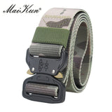 Maikun Military Equipment Combat Tactical Belts for Men US Army Training Nylon Metal Buckle Waist Belt Outdoor Hunting Waistband