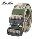 Maikun Military Equipment Combat Tactical Belts for Men US Army Training Nylon Metal Buckle Waist Belt Outdoor Hunting Waistband
