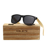 OLEY  Brand Bamboo Leg Polarized Sunglasses men