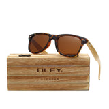 OLEY  Brand Bamboo Leg Polarized Sunglasses men