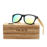 OLEY  Brand Bamboo Leg Polarized Sunglasses men