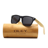 OLEY  Brand Bamboo Leg Polarized Sunglasses men