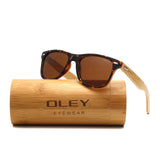 OLEY  Brand Bamboo Leg Polarized Sunglasses men