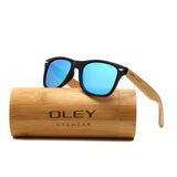 OLEY  Brand Bamboo Leg Polarized Sunglasses men