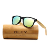 OLEY  Brand Bamboo Leg Polarized Sunglasses men