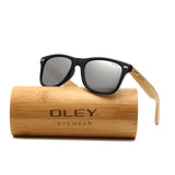 OLEY  Brand Bamboo Leg Polarized Sunglasses men