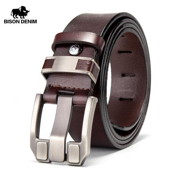 BISON DENIM Men Belts Cow Leather
