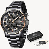 Relogio Masculino LIGE New Sport Chronograph Mens Watches