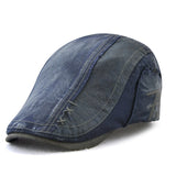 TOHUIYAN Men Women Vintage Cotton Patchwork Newsboy Cap