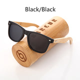 BARCUR Polarized Bamboo Sunglasses Men Wooden Sun glasses