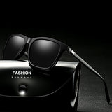 Polarized Sunglasses Men Night Vision Driving Aluminum Magnesium Sun Glasses Brand Square Unisex Travel Eyewear UV400 6108