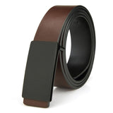 FAJARINA Brand Men's Quality Design PU 2nd Layer Genuine Leather Black Fashion Belts