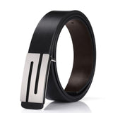 FAJARINA Brand Men's Quality Design PU 2nd Layer Genuine Leather Black Fashion Belts