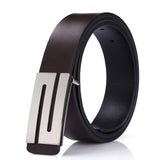 FAJARINA Brand Men's Quality Design PU 2nd Layer Genuine Leather Black Fashion Belts