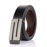FAJARINA Brand Men's Quality Design PU 2nd Layer Genuine Leather Black Fashion Belts