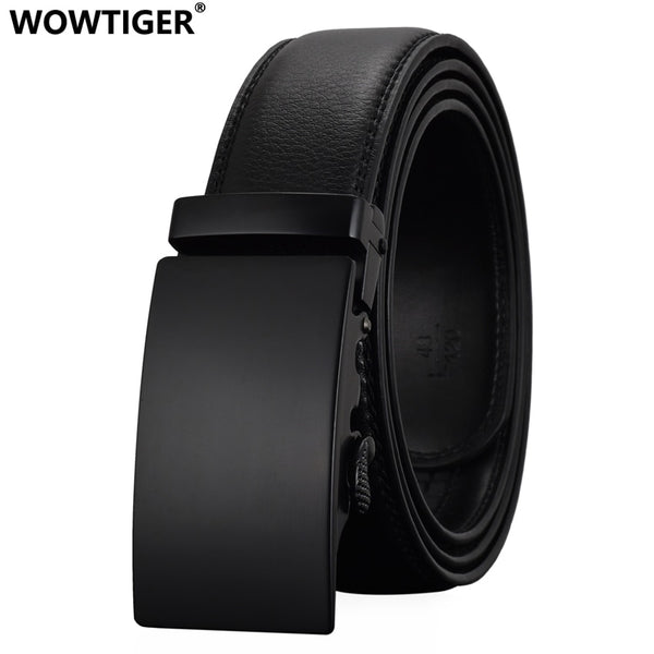 WOWTIGER Fashion Designers Men Automatic Buckle Leather luxury Belt