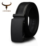 COWATHER Automatic Ratchet Buckle with Cow Genuine Leather Belts