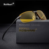 RoShari Men Glasses Car Drivers Night Vision