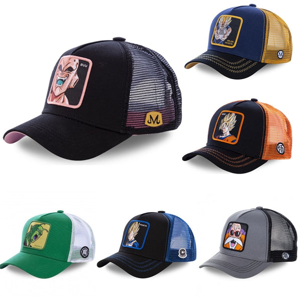 New Summer Cartoon Dragon Ball Z Mesh Baseball Caps