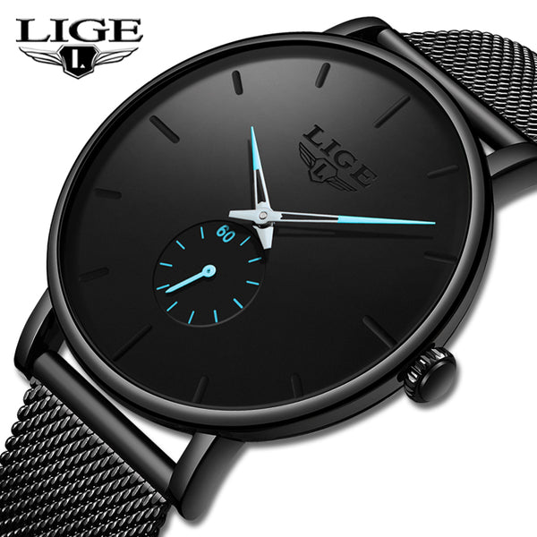 LIGE 2019 New Fashion Sports Mens Watches Waterproof