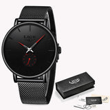 LIGE 2019 New Fashion Sports Mens Watches Waterproof
