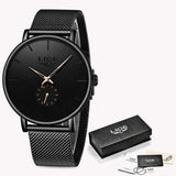LIGE 2019 New Fashion Sports Mens Watches Waterproof