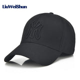 Casual Letter M Black Solid Baseball Caps Men Women