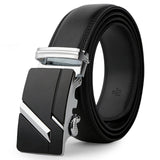 leather strap male automatic buckle belts